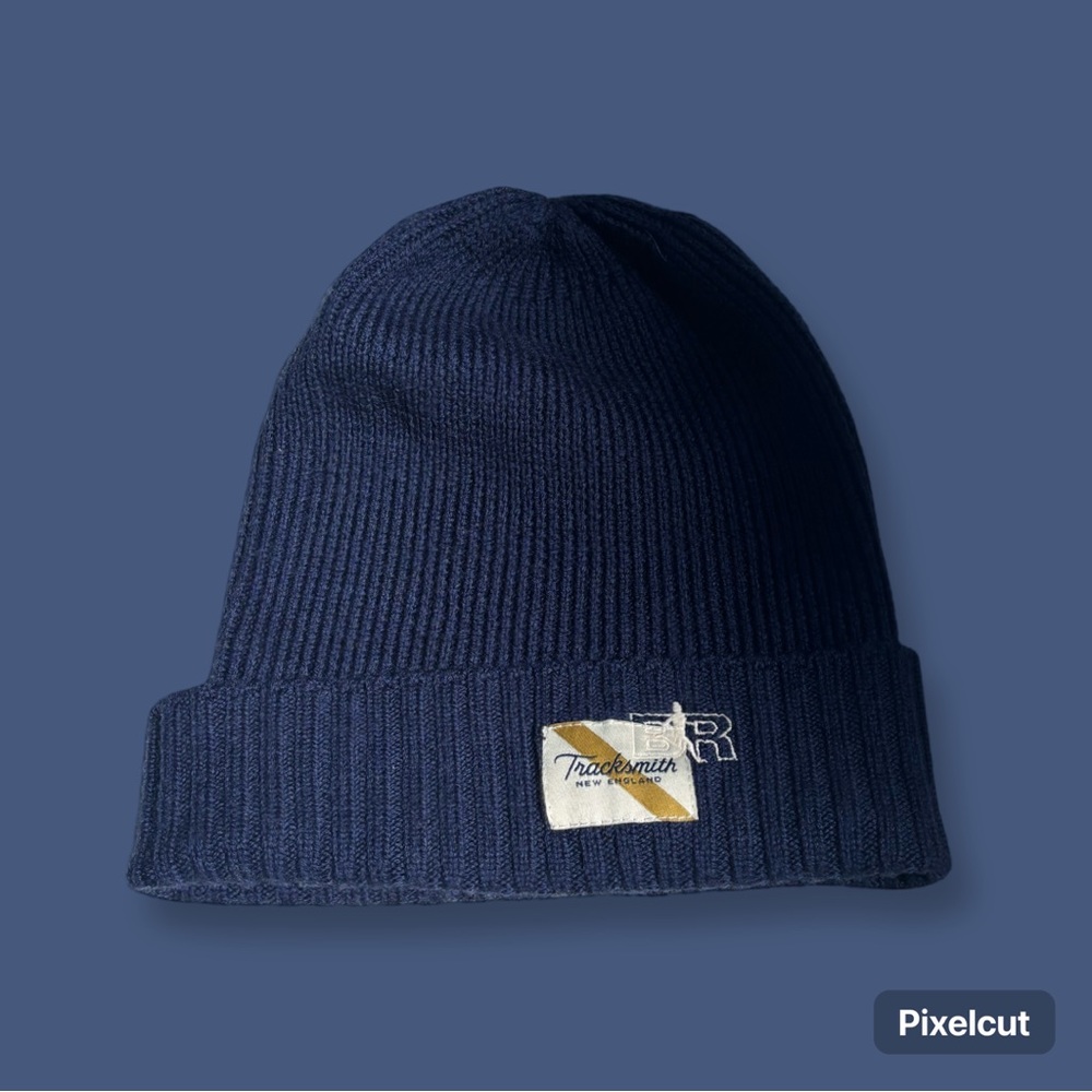 Tracksmith Navy Blue Beanie